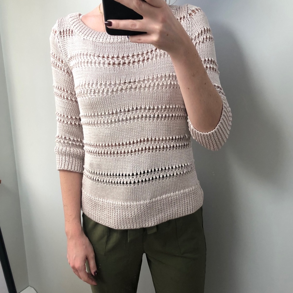 White House Black Market Three quarter sleeve top